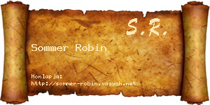 Sommer Robin névjegykártya